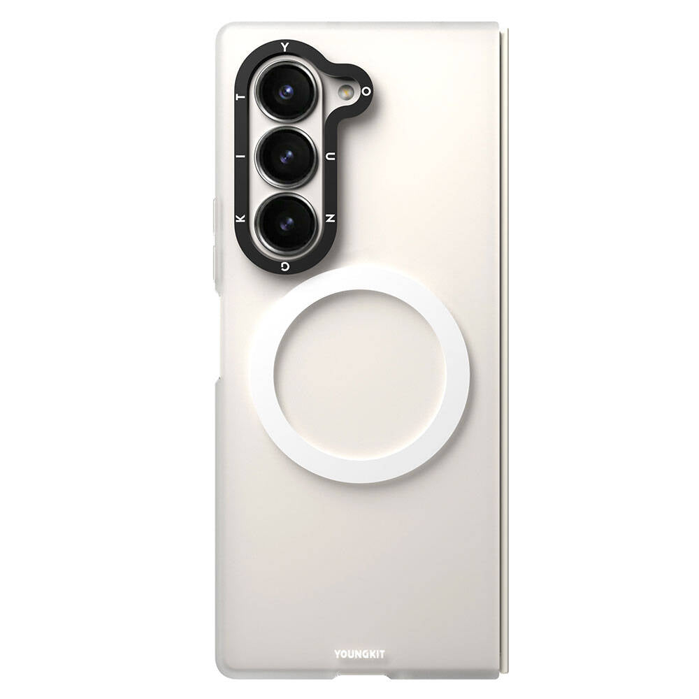 Galaxy Z Fold 6 Case M-safe Charging Feature Youngkit Hidden Sand Series Cover White 