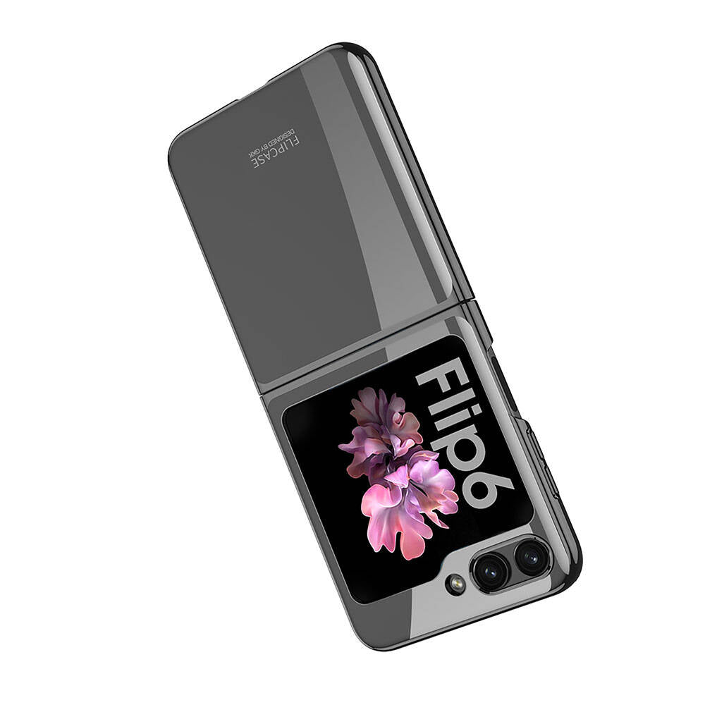 Galaxy Z Flip 6 Case Zore Full Glass Case Purple