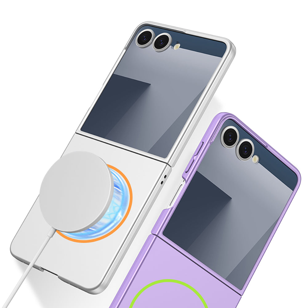 Galaxy Z Flip 7 Case Wireless Charging Zore Kıpta M-safe Cover Pink