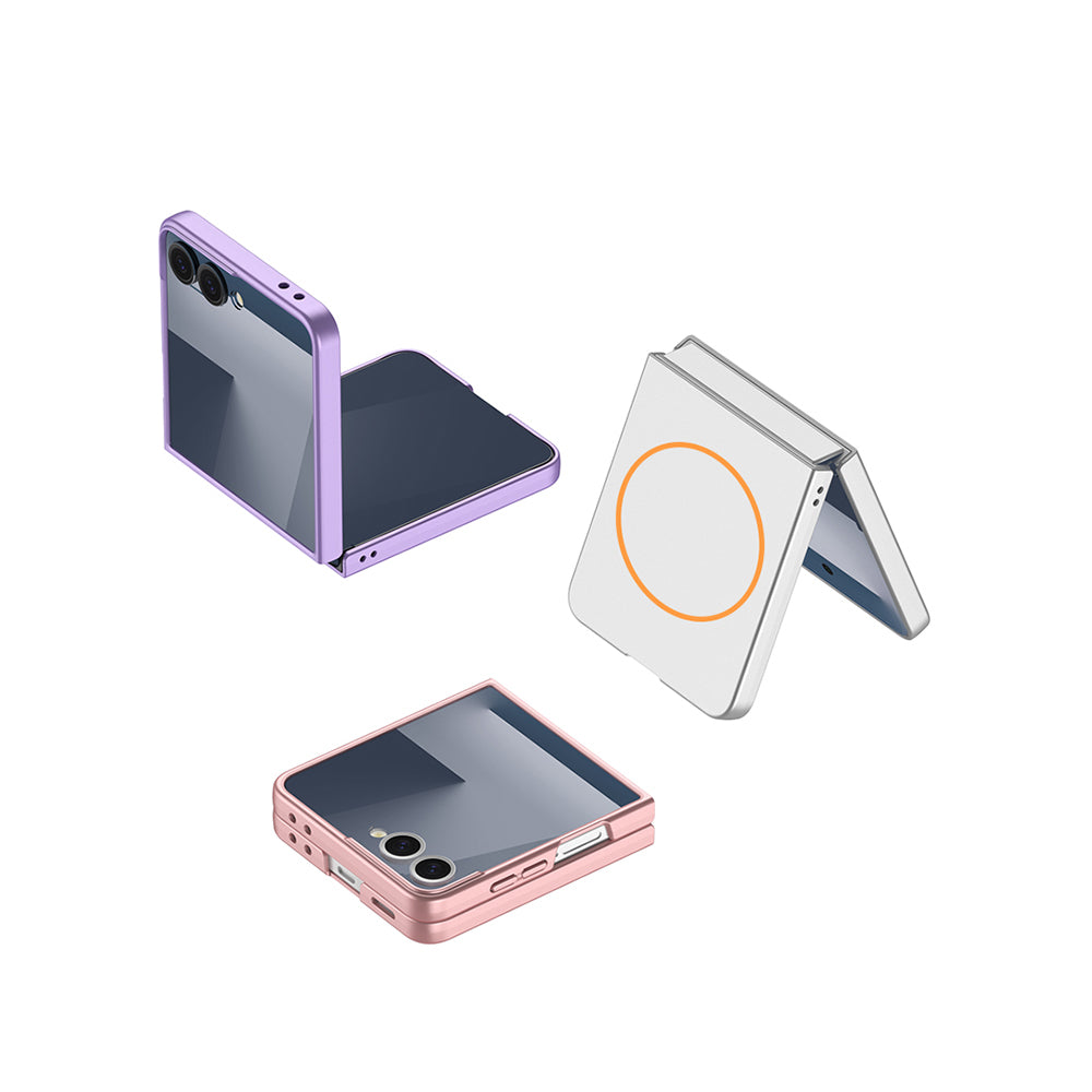 Galaxy Z Flip 7 Case Wireless Charging Zore Kıpta M-safe Cover Lilac