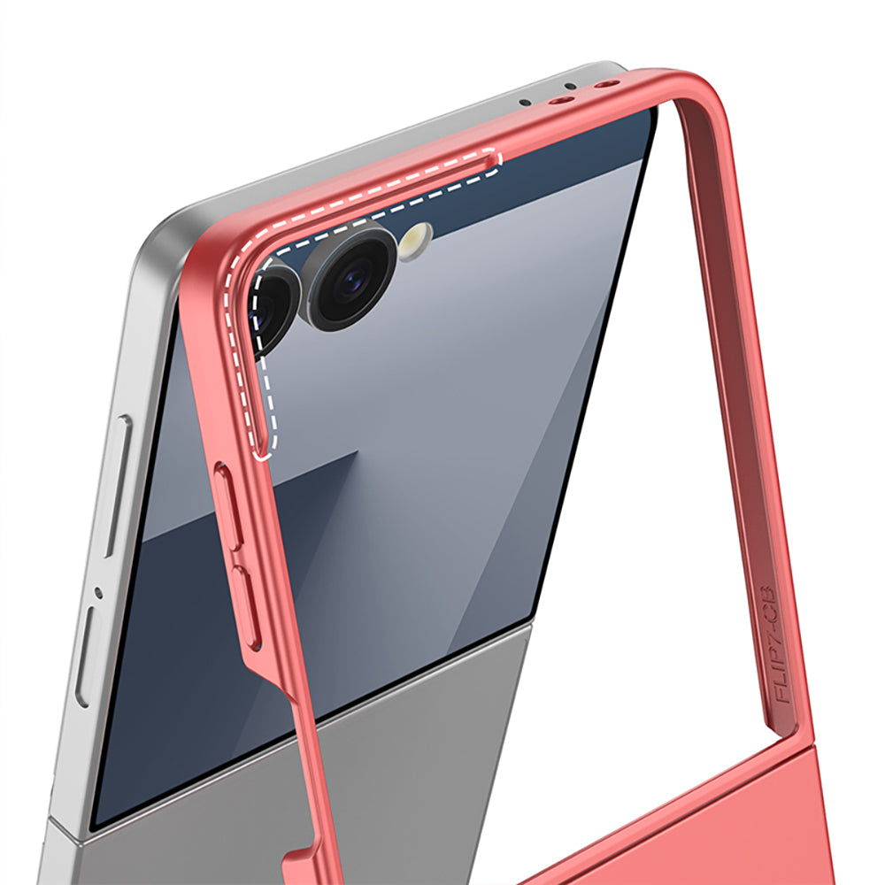 Galaxy Z Flip 7 Case Wireless Charging Zore Kıpta M-safe Cover Lilac