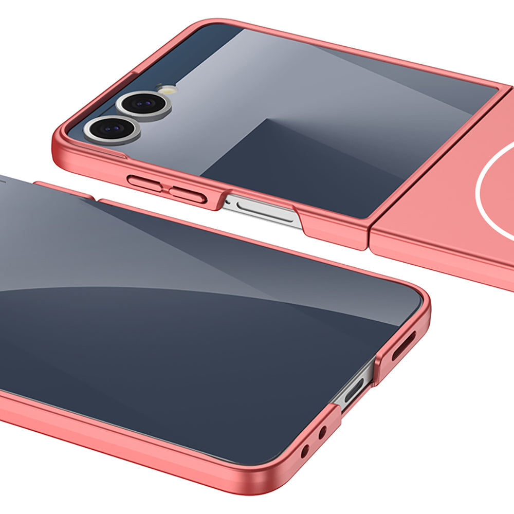 Galaxy Z Flip 7 Case Wireless Charging Zore Kıpta M-safe Cover Lilac