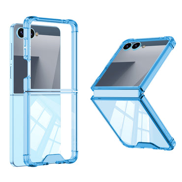 Galaxy Z Flip 7 Case Zore Full Glass Case Transparent