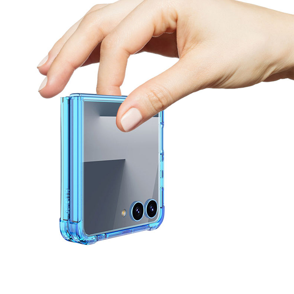 Galaxy Z Flip 7 Case Zore Full Glass Case Transparent