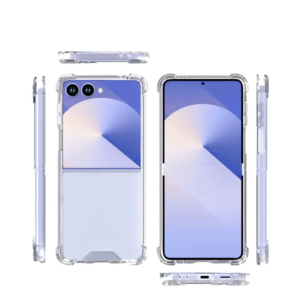 Galaxy Z Flip 7 Case Zore Nitro Anti Shock Silicone Transparent 