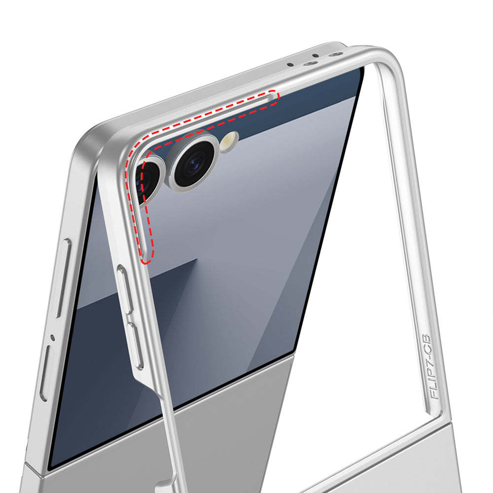 Galaxy Z Flip 7 Case Zore Hard Case Cover Titanium-Gray