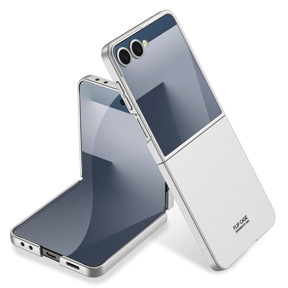 Galaxy Z Flip 7 Case Zore Hard Case Cover Silver