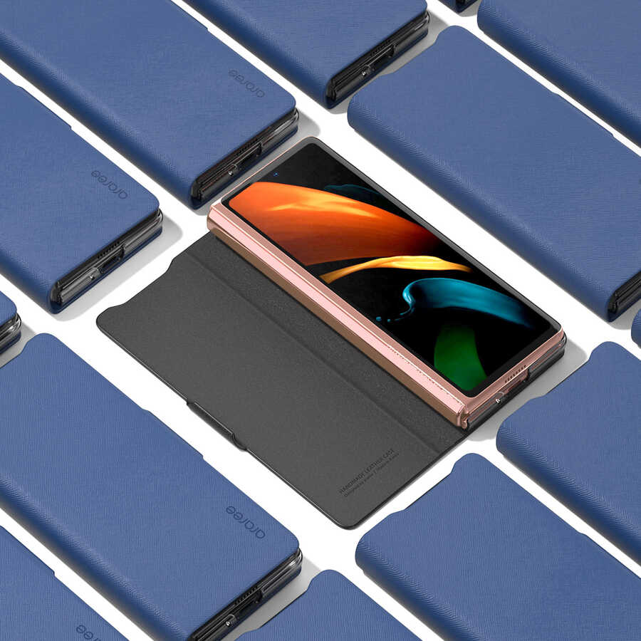 Galaxy Z Fold 2 Case Araree Bonnet Case Blue
