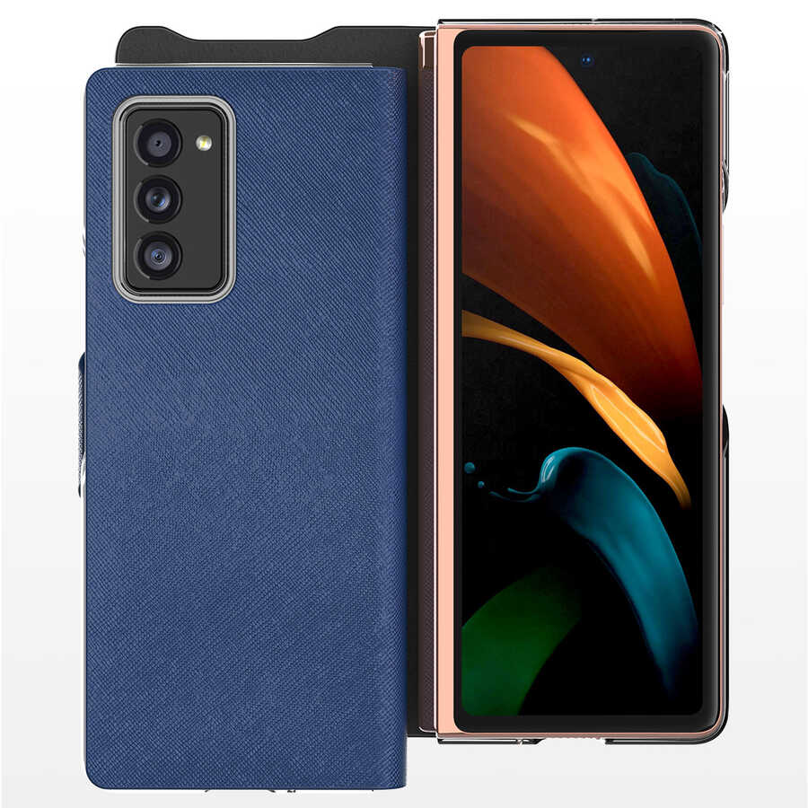 Galaxy Z Fold 2 Case Araree Bonnet Case Blue