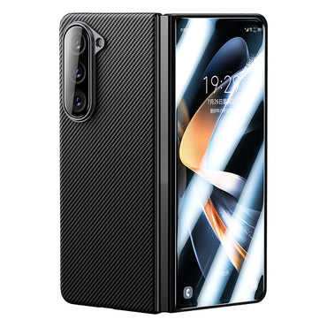 Galaxy Z Fold 5 Benks Combo Triple Accessory Set (600D Kevlar Cover + Corning Screen Protector + Camera Lens Protector) Black 