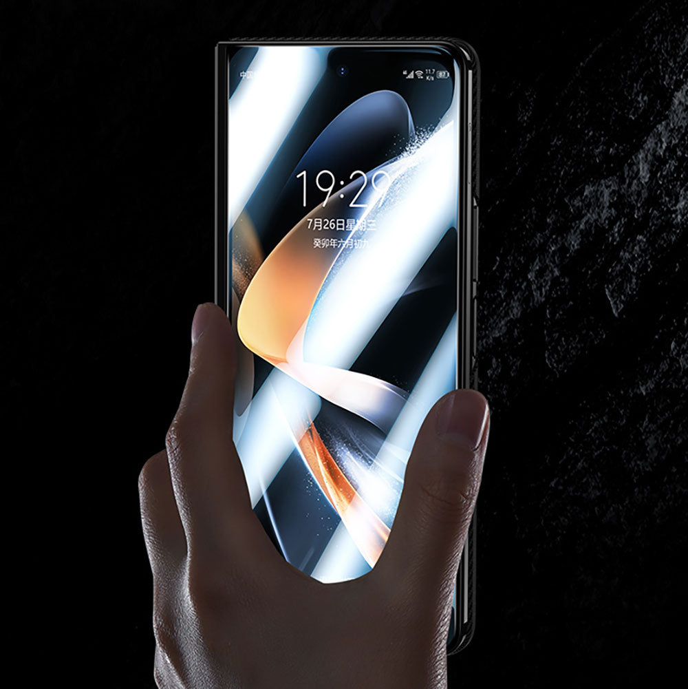 Galaxy Z Fold 5 Benks Combo Triple Accessory Set (600D Kevlar Cover + Corning Screen Protector + Camera Lens Protector) Black 