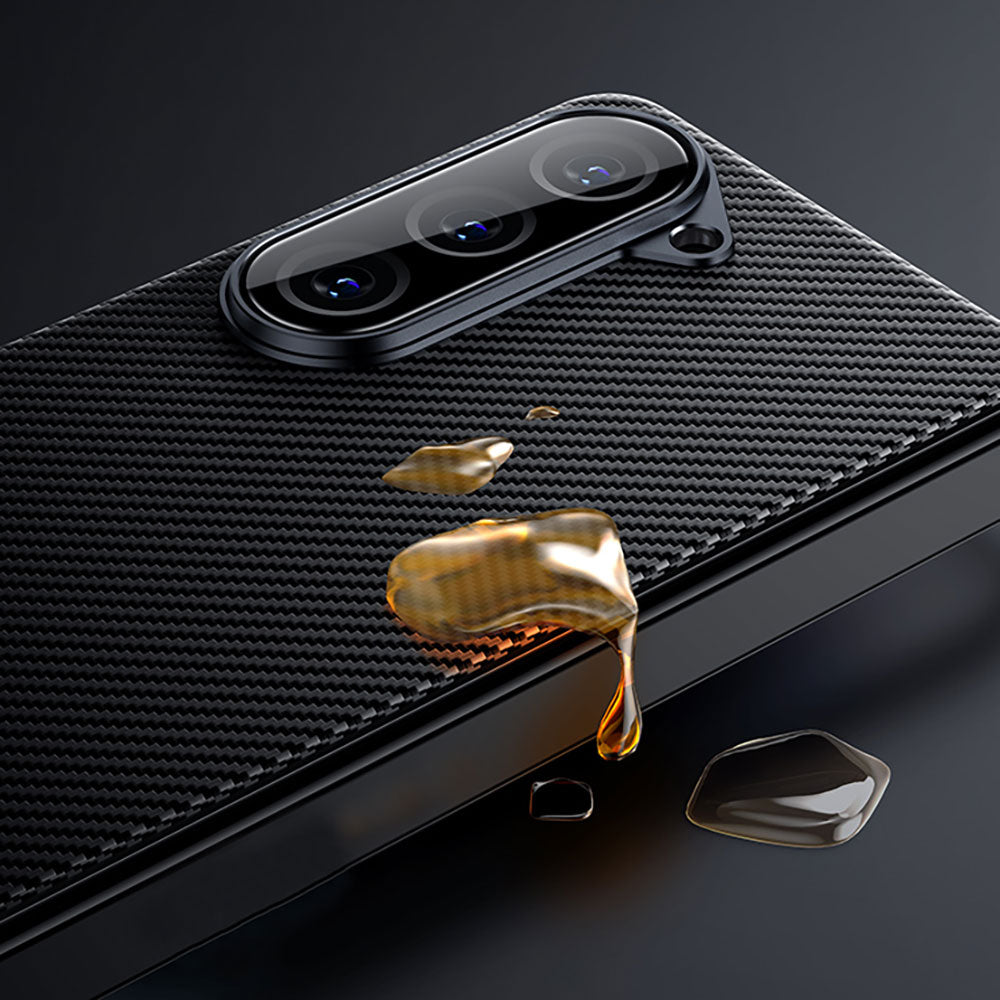Galaxy Z Fold 5 Benks Combo Triple Accessory Set (600D Kevlar Cover + Corning Screen Protector + Camera Lens Protector) Black 