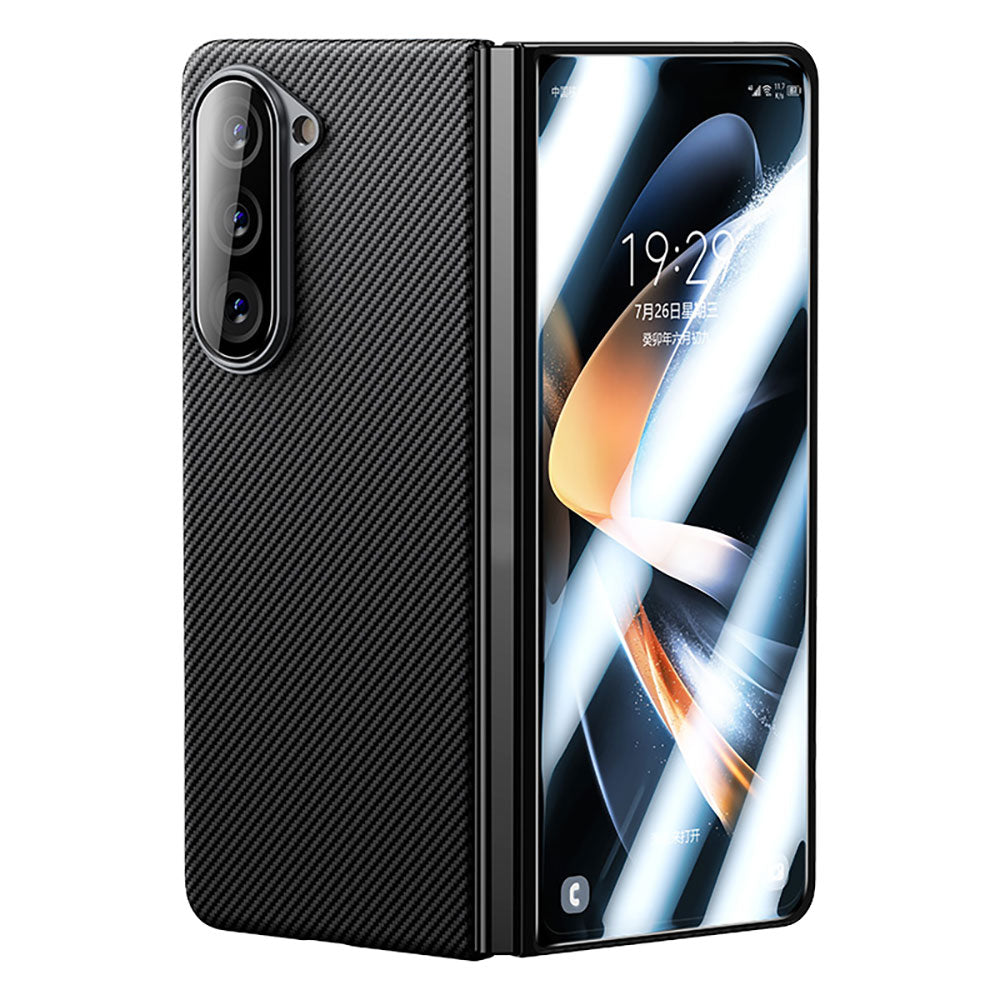 Galaxy Z Fold 5 Benks Combo Triple Accessory Set (600D Kevlar Cover + Corning Screen Protector + Camera Lens Protector) Black 