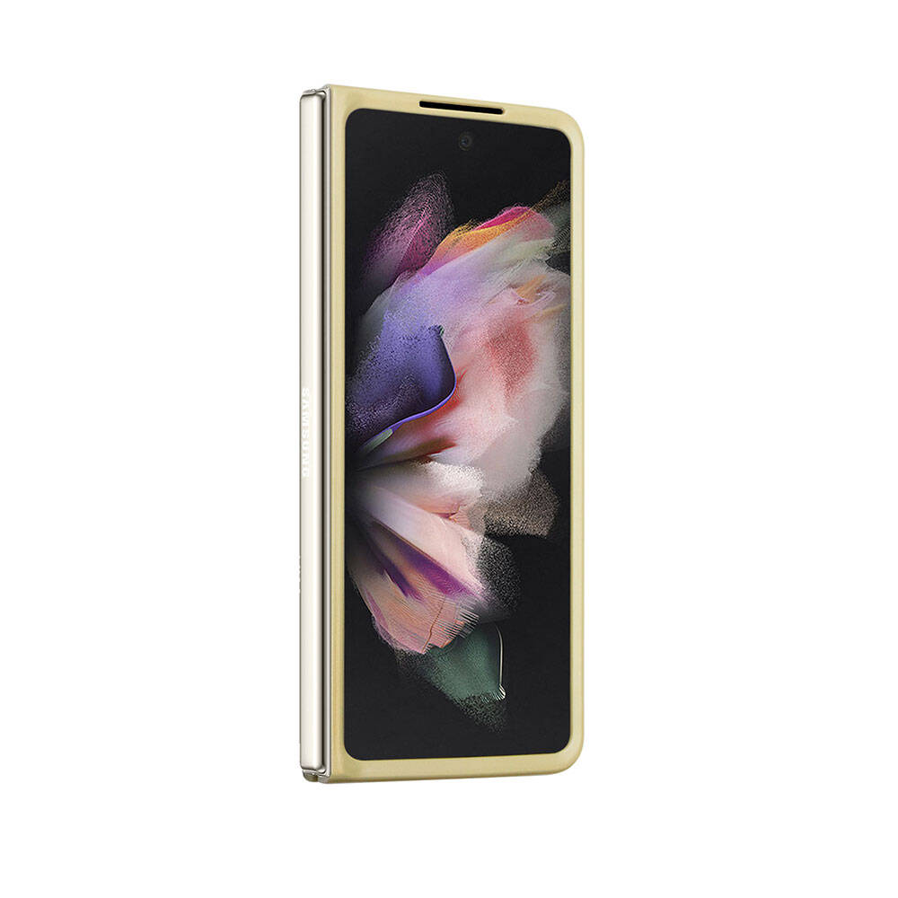 Galaxy Z Fold 5 Case Guess Original Licensed Glitter Script Cover Gold with Text Logo
