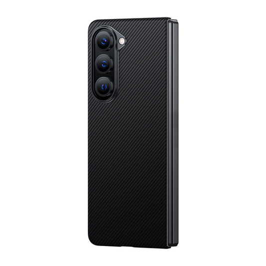 Galaxy Z Fold 5 Case Carbon Fiber Benks Essential 600D Kevlar Cover Black with M-safe Feature 