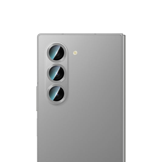 Galaxy Z Fold 6 CaseWorld Alloy Serisi Oleofobik Anti Reflective Kamera Lens Koruyucu Gümüş