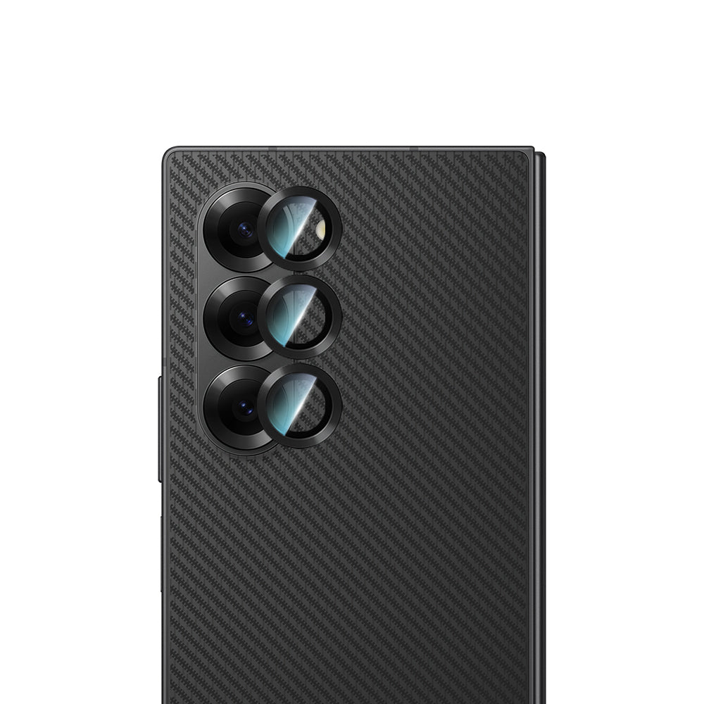 Galaxy Z Fold 6 CaseWorld Alloy Serisi Oleofobik Anti Reflective Kamera Lens Koruyucu Siyah