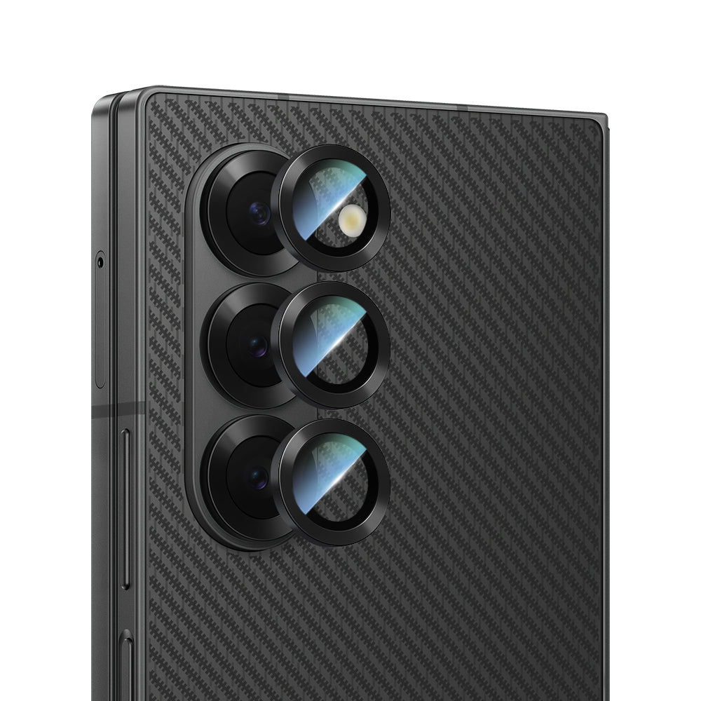 Galaxy Z Fold 6 CaseWorld Alloy Serisi Oleofobik Anti Reflective Kamera Lens Koruyucu Siyah