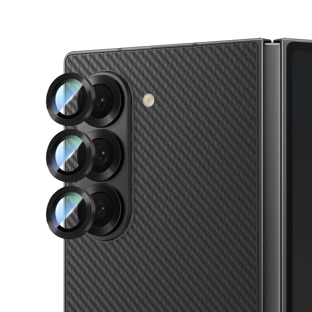 Galaxy Z Fold 6 CaseWorld Alloy Serisi Oleofobik Anti Reflective Kamera Lens Koruyucu Siyah