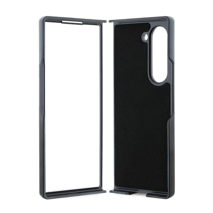 Galaxy Z Fold 6 Kılıf Guess Orjinal Lisanslı Leather Metal Logo Kapak Kahverengi
