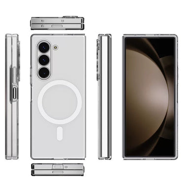Galaxy Z Fold 6 Case Camera Protection M-safe Hard PC Zore Porto Cover Transparent 