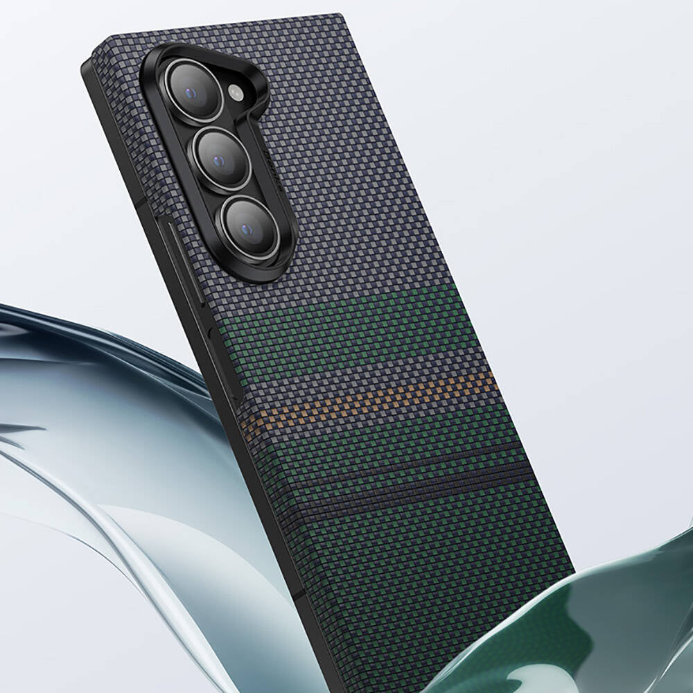 Galaxy Z Fold 6 Case Carbon Fiber Design Benks Aurora ArmorAir Kevlar Cover Black
