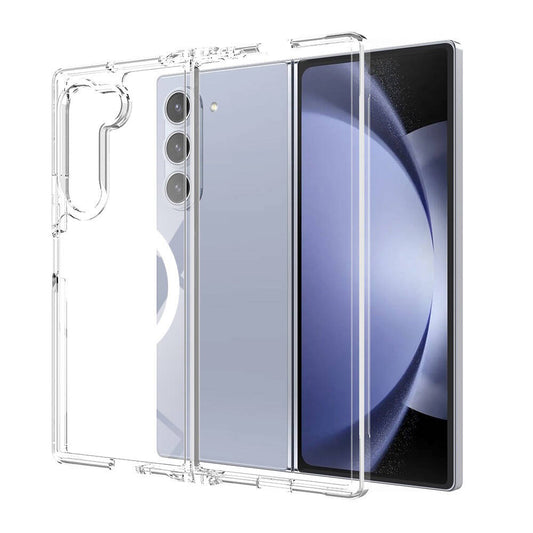 Galaxy Z Fold 6 Case M-safe Charging Transparent Hard PC Zore Embos Cover Transparent