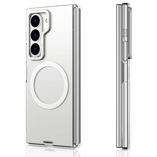 Galaxy Z Fold 6 Case Transparent with M-safe Charging Function Youngkit Crystal Shield Series Cover Transparent 