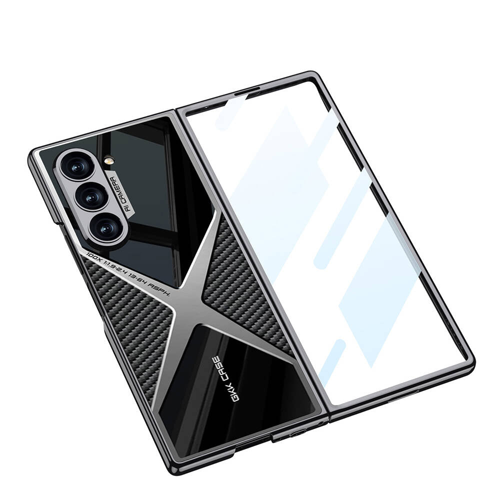 Galaxy Z Fold 6 Case Ultra Thin Camera Protection PC + Carbon Back Surface Zore X-Pro Cover Black 