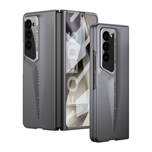 Galaxy Z Fold 6 Case Ultra Thin Camera Protection Hard Rubber Zore Procase Cover Gray 