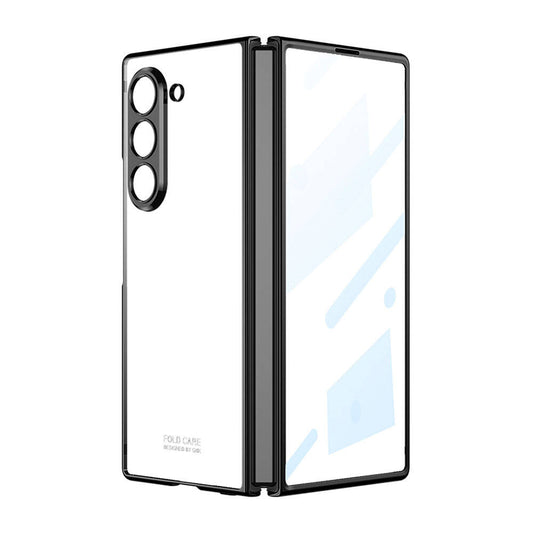 Galaxy Z Fold 6 Case Zore Full Glass Case Cover Black