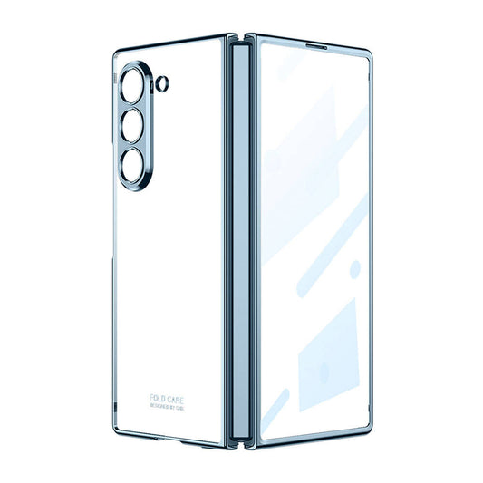 Galaxy Z Fold 6 Case Zore Full Glass Case Cover Blue
