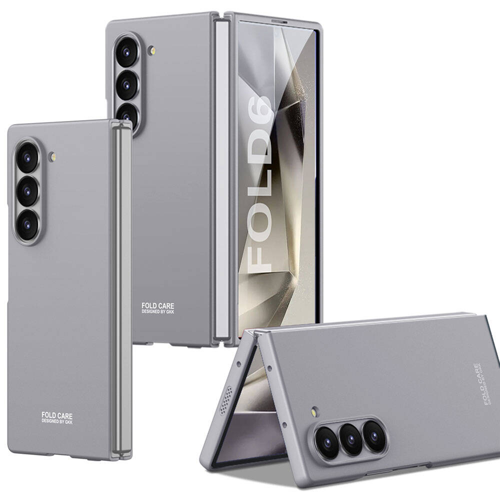 Galaxy Z Fold 6 Case Zore Hard Case Cover Gray