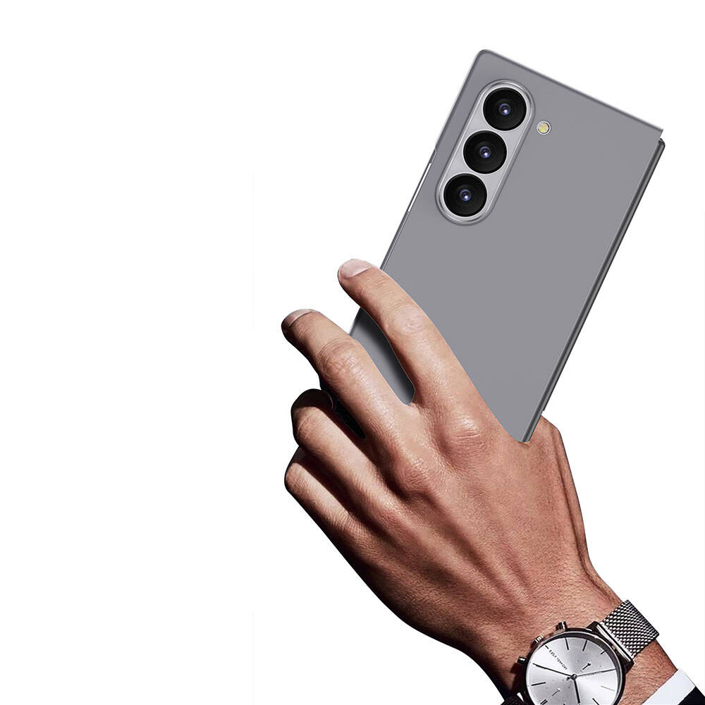 Galaxy Z Fold 6 Case Zore Hard Case Cover Gray