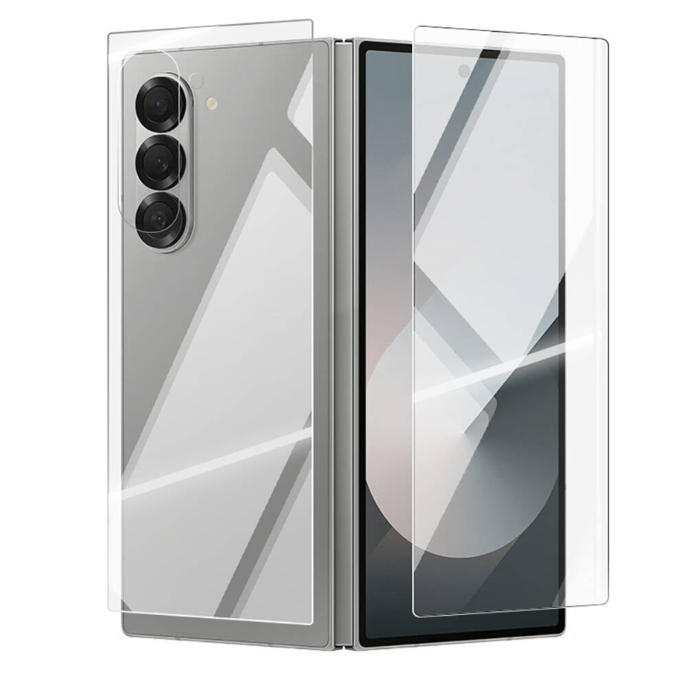 Galaxy Z Fold 6 Zore Etnaa 2in1 Glass Screen Protector Transparent