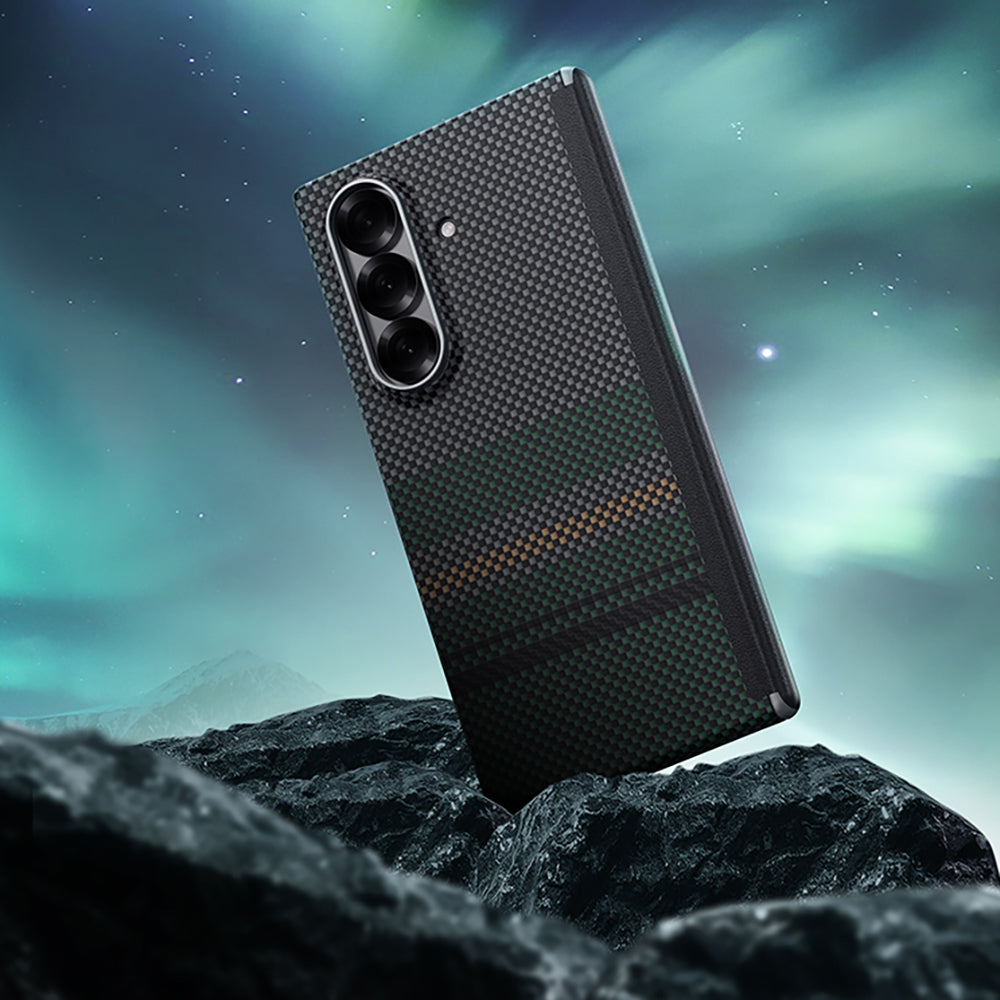 Galaxy Z Fold 7 Benks ArmorAir Aurora Grand Combo Üçlü Aksesuar Seti (Ön Arka Kevlar Kapak + Ekran Koruyucu) Yeşil