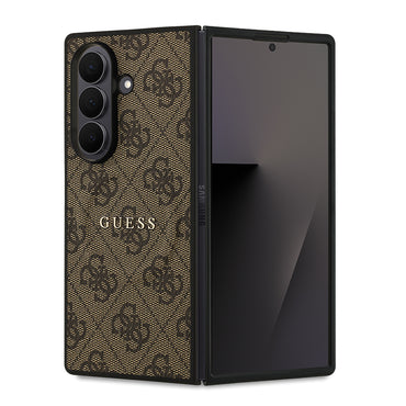 Galaxy Z Fold 7 Kılıf Guess Orjinal Lisanslı M-safe Şarj Özellikli 4G Desen Yazı Logolu Kapak Pembe