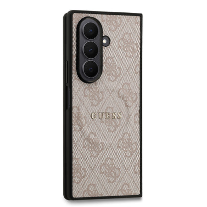 Galaxy Z Fold 7 Kılıf Guess Orjinal Lisanslı M-safe Şarj Özellikli 4G Desen Yazı Logolu Kapak Siyah
