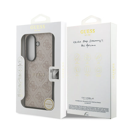 Galaxy Z Fold 7 Kılıf Guess Orjinal Lisanslı M-safe Şarj Özellikli 4G Desen Yazı Logolu Kapak Siyah