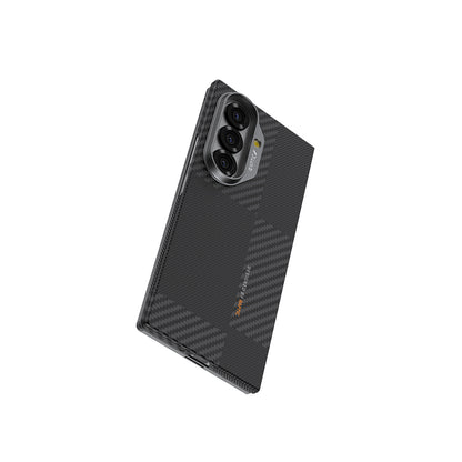 Galaxy Z Fold 7 Kılıf M-safe Şarj Özellikli 600D Metal Kamera Çerçeveli Raptic Aramid Fiber Geotik Serisi Kapak Siyah