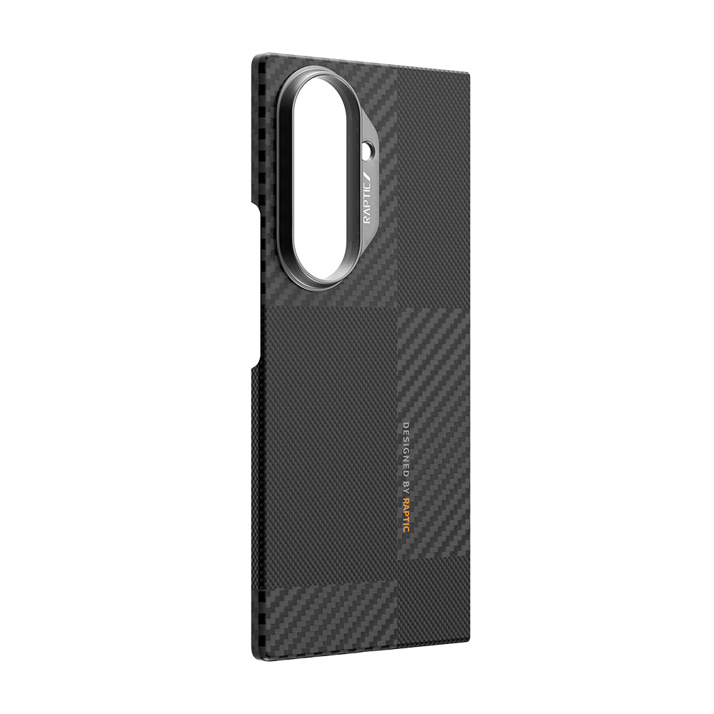 Galaxy Z Fold 7 Kılıf M-safe Şarj Özellikli 600D Metal Kamera Çerçeveli Raptic Aramid Fiber Geotik Serisi Kapak Siyah