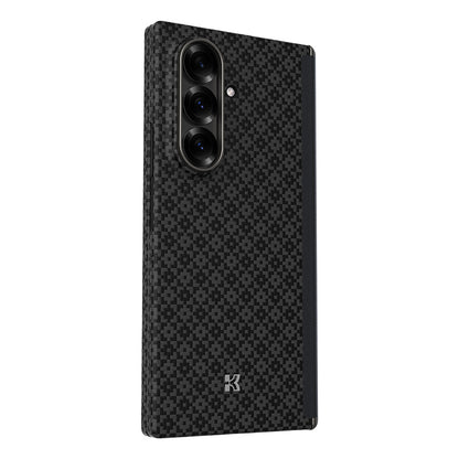 Galaxy Z Fold 7 Kılıf M-Safe Şarj Özellikli Benks ArmorAir ArmorGrid Serisi Kevlar Kapak Siyah