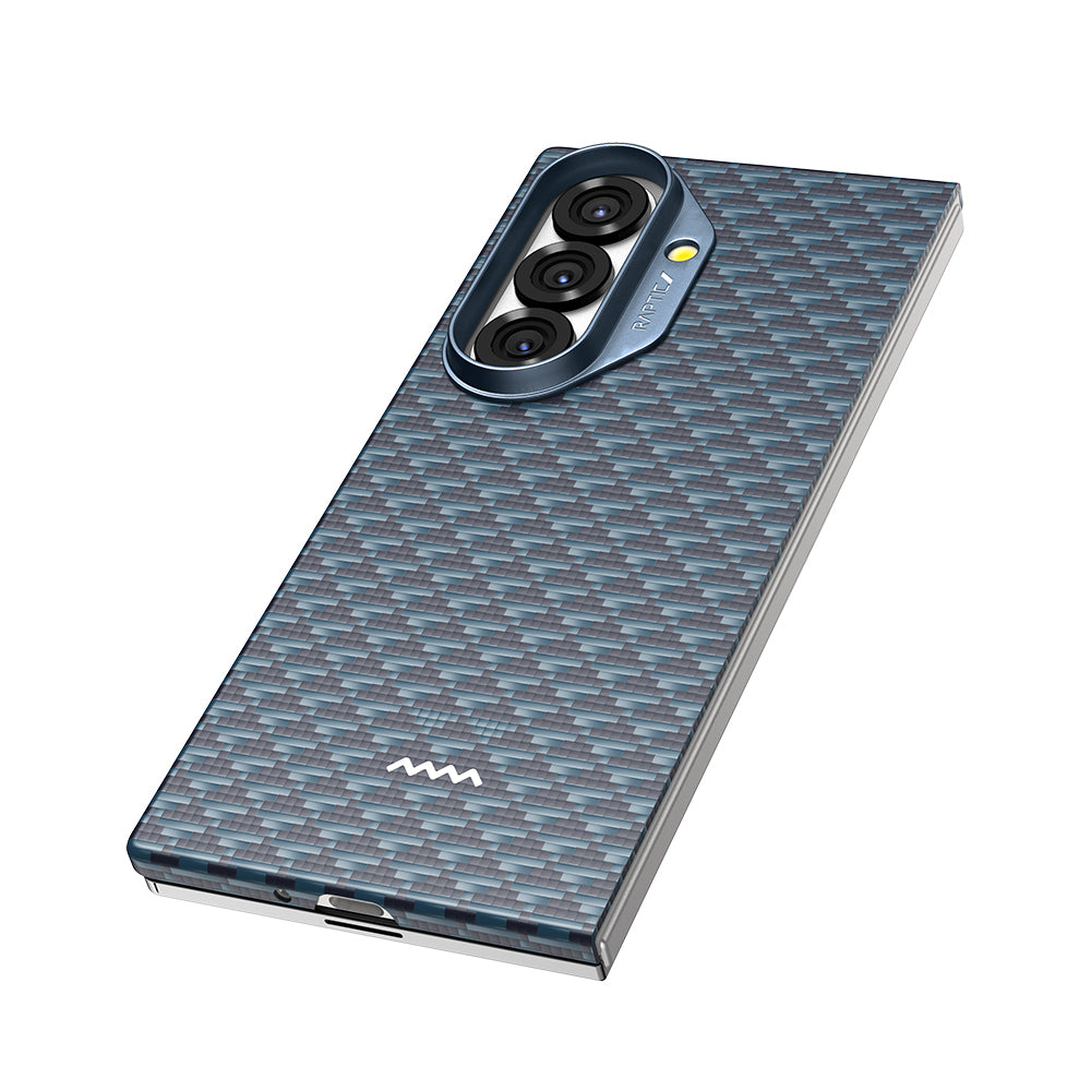 Galaxy Z Fold 7 Kılıf M-safe Şarj Özellikli Raptic Aramid Skin Origin Serisi Kapak Kahverengi