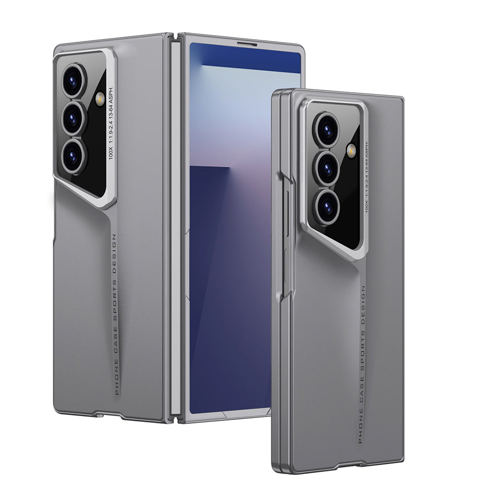 Galaxy Z Fold 7 Case Ultra Thin Camera Protection Hard Rubber Zore Procase Cover Gray 