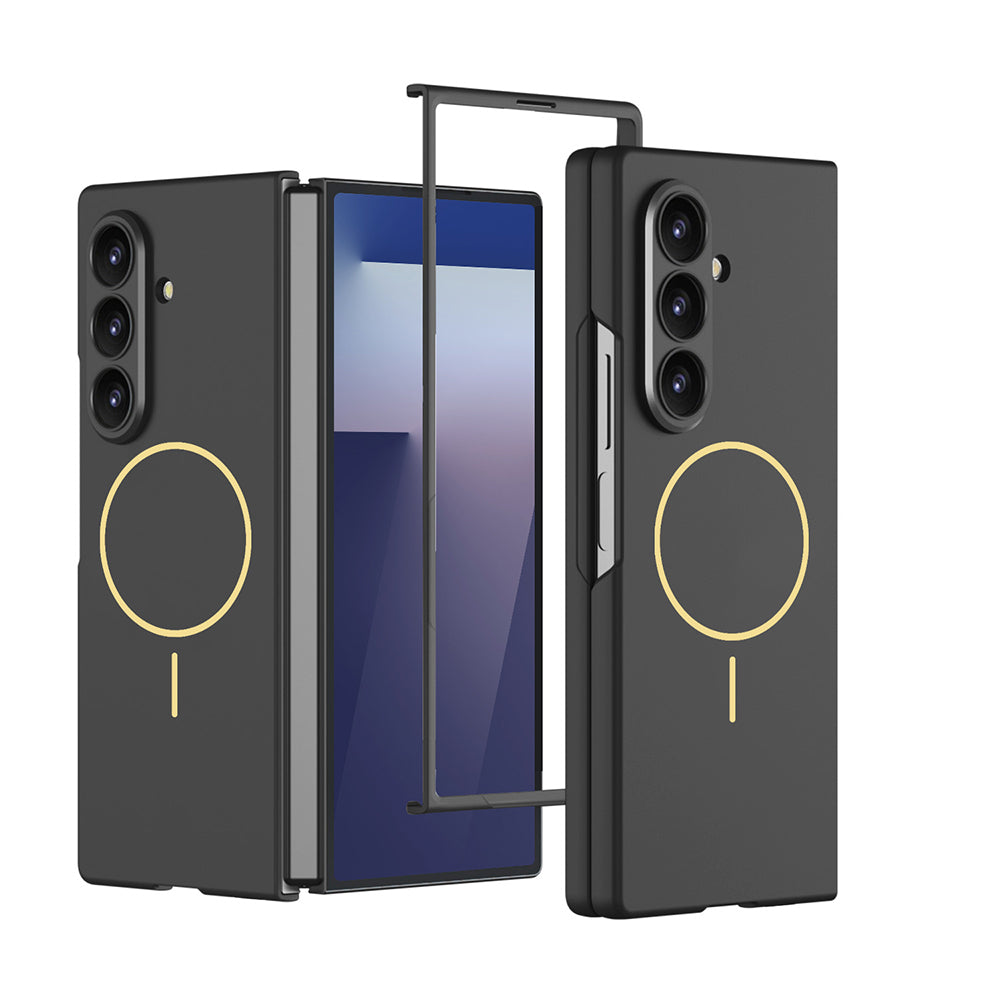 Galaxy Z Fold 7 Case Wireless Charging Zore Kıpta M-safe Cover Black
