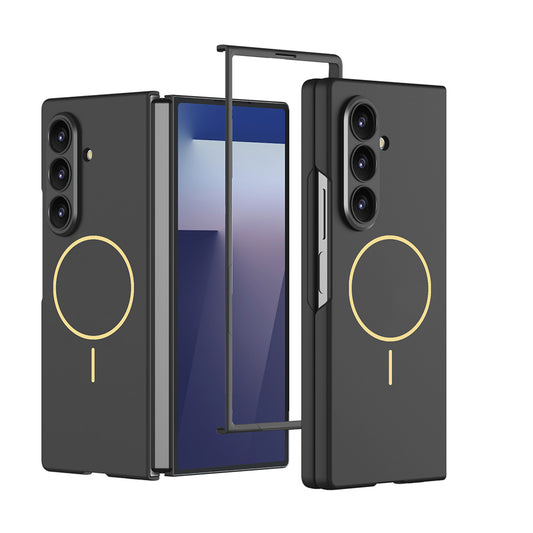 Galaxy Z Fold 7 Case Wireless Charging Zore Kıpta M-safe Cover Black