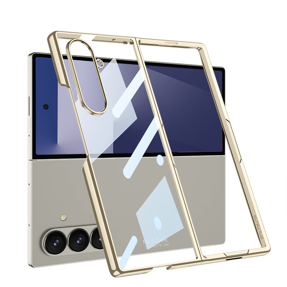 Galaxy Z Fold 7 Case Zore Full Glass Case Cover Titanium