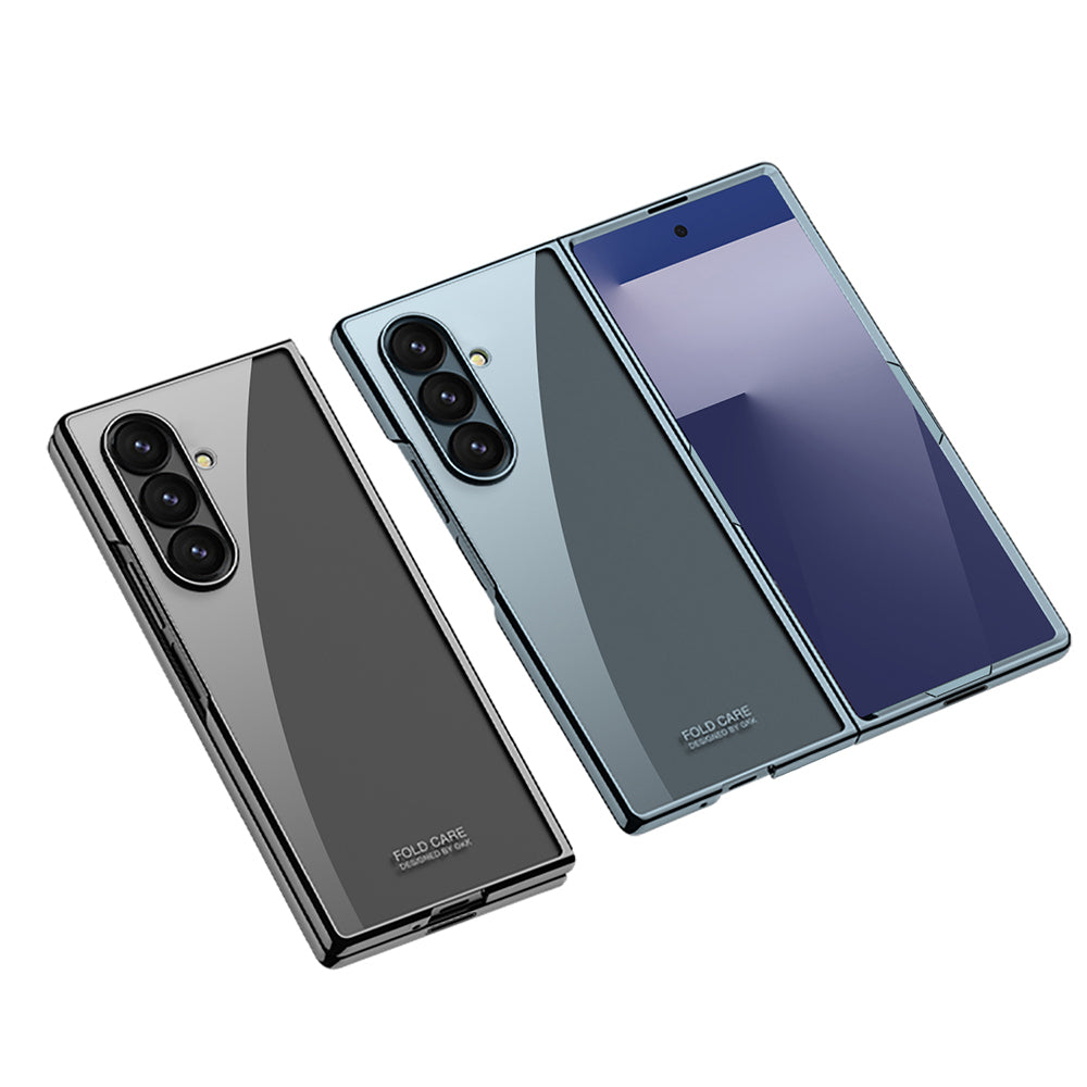 Galaxy Z Fold 7 Case Zore Full Glass Case Cover Silver