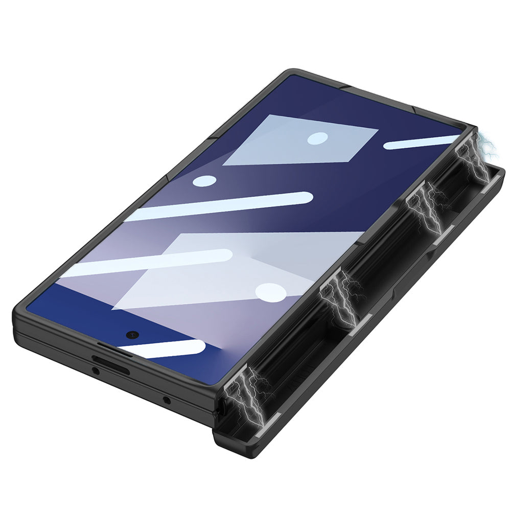 Galaxy Z Fold 7 Kılıf Zore Kıpta KPT-01 Standlı Kapak Gri