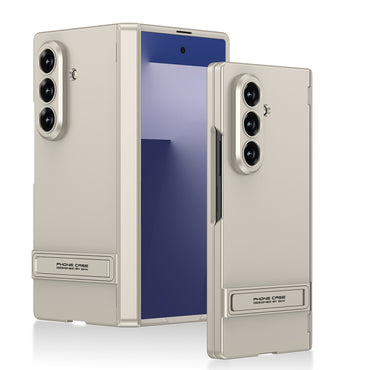 Galaxy Z Fold 7 Kılıf Zore Kıpta Standlı Kapak Gümüş